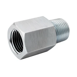 FITOK 1/2 Femmina NPT x 1/2 Maschio NPT Adattatore Tubo Acciaio Zincato 4900 psi - Foto 1 di 3