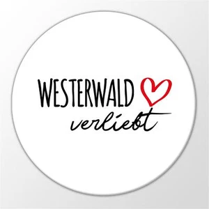 Magnet Westerwald verliebt Kühlschrankmagnet 59mm Geschenkidee Souvenir Präsent - Picture 1 of 4