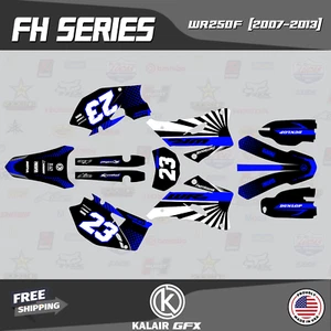 Graphics Kit for YAMAHA WR250F 2007 2008 2009 2010 2011 2012 2013 FH - Blue - Foto 1 di 6