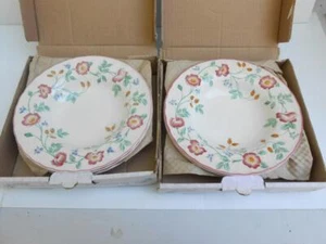 NEW Churchill Briar Rose Set Of 6 Rimmed Salad/Soup Bowls, Staffordshire England - Picture 1 of 7