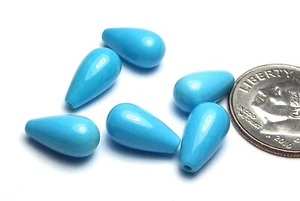 2 piezas BELLEZA DURMIENTE TURQUESA 11mm Taladro Lágrima Pendientes Cuentas AAA / - Imagen 1 de 1