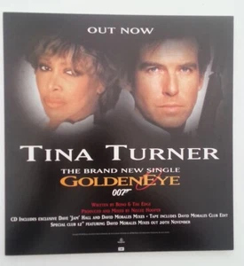 TINA TURNER Goldeneye (James Bond) ORIGINAL SHOP PROMO DISPLAY 12x12 inches - Bild 1 von 1