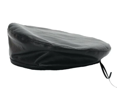 Women French Leather Beret Beanie Skull Cap Vintage Army Navy Top Flat Plain Hat - Image 1 of 4