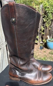 Frye Melissa Button Riding Boots 77153 Women’s size 8 B Brown Cowgirls Horse - Picture 1 of 8