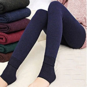 Damen warme Fleece gefütterte dicke Thermo Winter Damen Vollfuß Strumpfhose lange Hose` - Bild 1 von 23