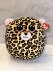 Ty Squishy Beanie LIVVIE Leopard 2021 Mint Heart Tag 8" Stuffed Animal Toy