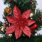 Bezaubernder Weihnachtsbaum hngende Dekoration 10 Stck. 9 cm Glitzer Blumen