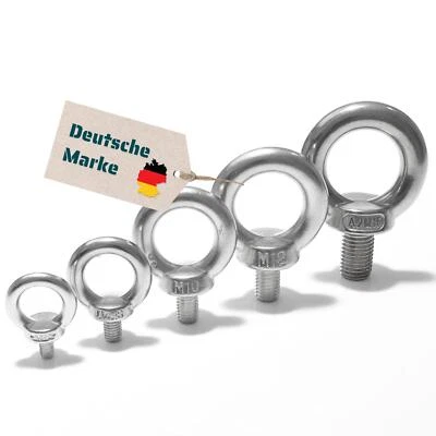 Ringschraube Edelstahl DIN580 M6 bis M30 Poliert Gegossen Rostfrei Yourkon - Bild 1 von 4