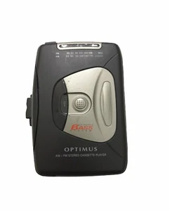 Reproductor de cassetes estéreo inalámbrico Optimus Walkman AM/FM doble A que funciona con batería - Imagen 1 de 6