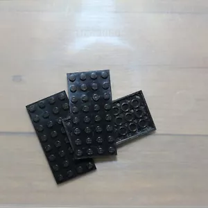 LEGO 3035 Black 4X8 Plate QTY 3 - Picture 1 of 2