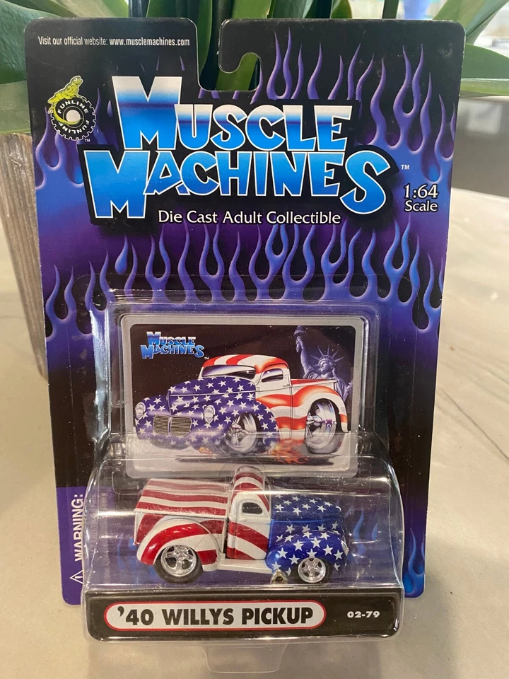 Muscle Machines '40 Willys Pickup Stars E Strisce 02-79 - Immagine 1 di 1