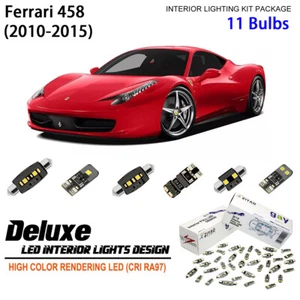 LED Interior Light Kit for Ferrari 458 2010-2015 + License Plate Light Bulbs - Picture 1 of 9