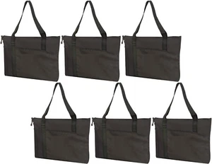 6 Pack All Purpose Zipper Travel Tote Gym Work School Carry-All Overnight Bag - Picture 1 of 4