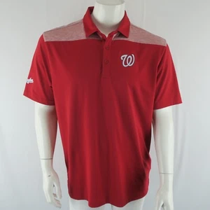 Columbia Golf Washington Nationals Baseball Golf Polo Shirt Mens L Red - Picture 1 of 9