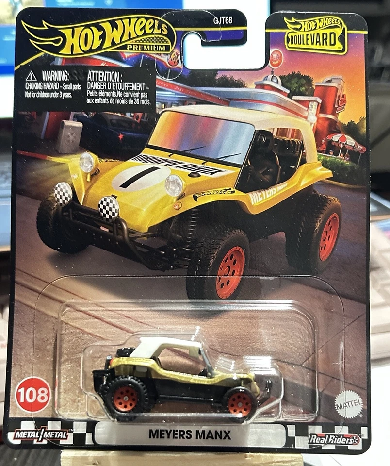 2024 风火轮高级大道 108 MEYERS MANX Real Riders 金色沙丘越野车 — 第 1/2 张图片