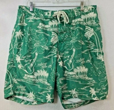 Bañador hawaiano St Johns Bay verde vacaciones boardshorts para hombre grande cintura 38 Foto 1 de 4