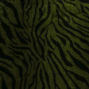 Super Luxus Kunstfell Stoff Material TIGERDRUCK GRÜN - Bild 1 von 3