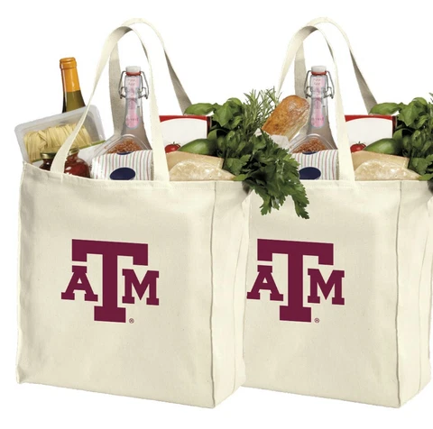 TAMU Reusable Shopping Tote 2pc Set Texas A&MMOTHER'S DAY GIFT Cover