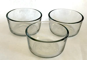 3 Anchor Hocking 1 Cup/236ml Clear Glass Custard Cups/Ramekins/Prep Bowls - Picture 1 of 9