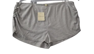 Free People Intimately Sleep Sexy Micro Shorts L Lace Trim Ruffled Heather Gray - Picture 1 of 7