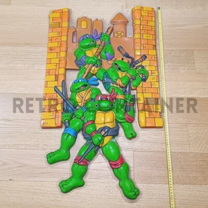 TMNT Teenage Mutant Ninja Turtles Vintage Store Display 1990's 3D Plastic RIF M2 - Picture 1 of 2