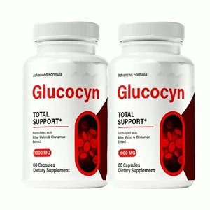 2-Pack Glucocyn Blood Sugar Pills, Glucocyn Pills for Healthy Blood-120 Capsules - Picture 1 of 5