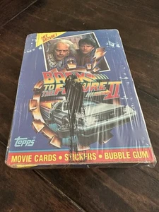 1989 Topps Back to the Future 2 Wax Box ( 36 Factory Sealed Packs ) Vintage - Picture 1 of 3