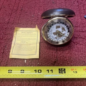 VTG Linden Folding Travel Clock Panasonic Midwest Group Dec 1976 Employee Gift - Picture 1 of 10