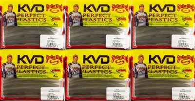 (LOTE DE 6) STRIKE KING KVD OCHO 5" OCHO5-265 GHOST MINNOW CP1416 Foto 1 de 2