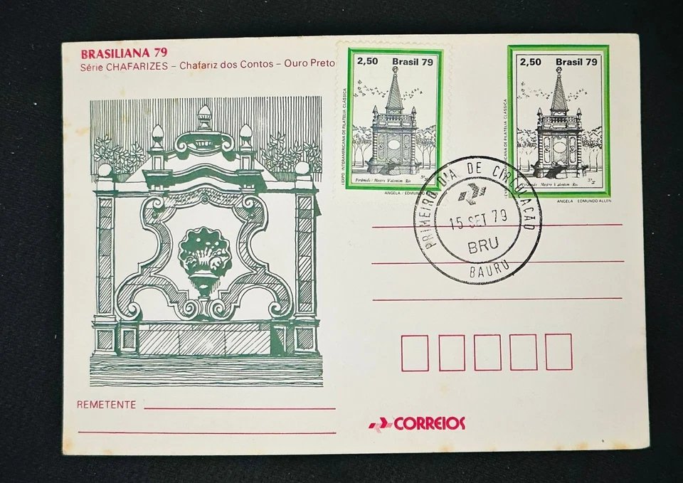 CM) 1979. BRASIL. ARQUITECTURA CONMEMORATIVA. FDC. FUENTES DE HISTORIAS. POSTAL. Foto 1 de 1