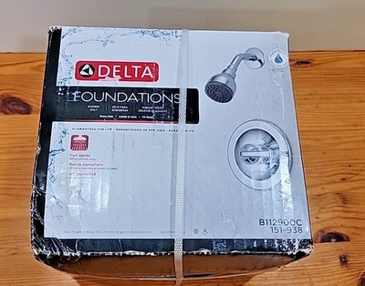 Delta Foundations B112900C Shower only Chrome Faucet with mixing valve NEW - Image 1 of 4