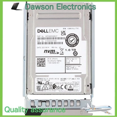 P03YC 0P03YC Dell EMC 1.6TB PCIe Gen4 NVMe MLC 2.5'' SSD 14/15/16G KIT - Image 1 of 4