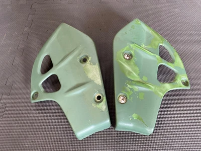 Kawasaki KLR250 LEFT RADIATOR FAIRING SHROUD COVER GUARD PLASTIC 85-05  green - Image 1 of 4