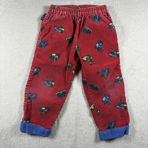 Vintage Oshkosh Size 4T Red Corduroy Vestbak Pants Knights Horse #2B - Picture 1 of 8
