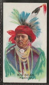 B.A.T.-INDIAN CHIEFS 1930-#42- BIG BEAR MISSOURIA  - Picture 1 of 2
