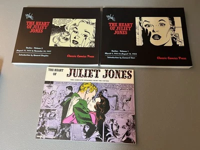 Lote de 3 livros de reimpressões de quadrinhos HEART OF JULIET JONES Stan Drake - Imagem 1 de 4