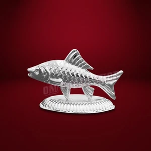 Silver Fish Idol for Vastu, Feng Shui & Home Decor  OmPoojaShop - Picture 1 of 3