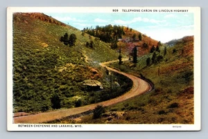 Telephone Canon on Lincoln Highway Between Cheyenne and Laramie Wyoming Postcard - Picture 1 of 2
