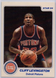 1984-85 STAR #91, CLIFF LEVINGSTON Rookie RC, Detroit Pistons - Imagen 1 de 2