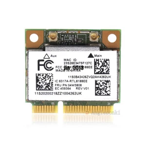 Lenovo Thinkpad E145 E545 Wireless RTL8188EE P/N:04W3808/04W3819 WiFi WLAN Card - Picture 1 of 6