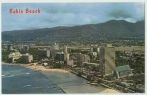 POSTAL VINTAGE HONOLULU HI KUHIO BEACH WAIKIKI AÑOS 50 081621 Q - Imagen 1 de 2