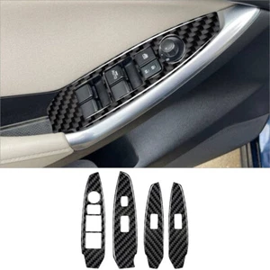 4Pcs Carbon Fiber Interior Door Control Cover Trim For Mazda CX-5 2013-15 - Picture 1 of 16