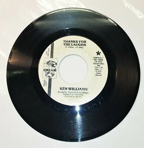 Vintage 45 rpm soul KEN WILLIAMS Thanks for the Laughs/Sweet 1976 Cream promo - Picture 1 of 2