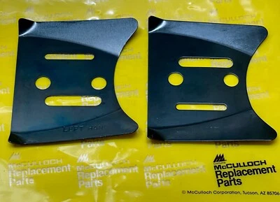 Juego de placas de barra de motosierra de cola ancha con marco grande McCulloch nuevo de lote original (cinta 70) Foto 1 de 3