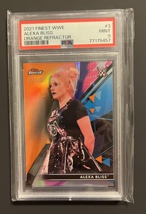 2021 WWE Topps Finest Alexa Bliss Orange Refractor /25 PSA 9