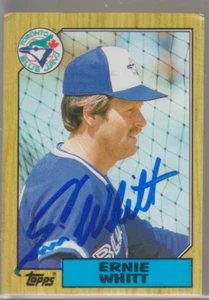 Autographed 1987 Topps Ernie Whitt - Blue Jays - Picture 1 of 1