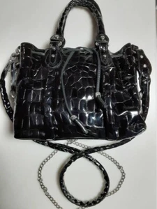 Pauric Sweeney Handbag Shoulder Bag Purse Patent Leather in Black NWOT From JPN! - Picture 1 of 6
