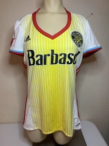 Adidas Barbasol Columbus Crew MLS Women's Short Sleeve Team Jersey, White, Large - Picture 1 of 8