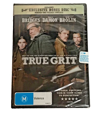 True Grit DVD 3D Cover Jeff Bridges Matt Damon Josh Brolin New & Sealed 2011 - Image 1 of 4