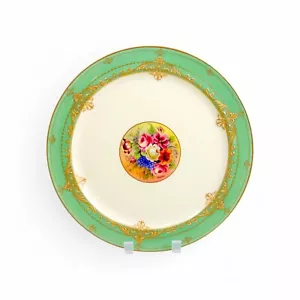Antique 1920's Royal Worcester porcelain Jack Stanley hand-painted cabinet plate - Foto 1 di 12